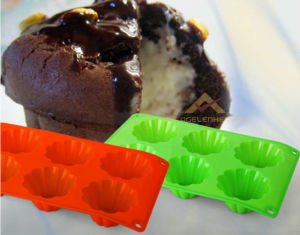 6lı RENKLİ DESENLİ TAMAMI SİLİKON KEK KALIBI