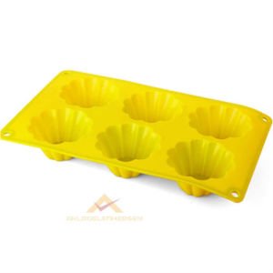 6lı RENKLİ DESENLİ TAMAMI SİLİKON KEK KALIBI