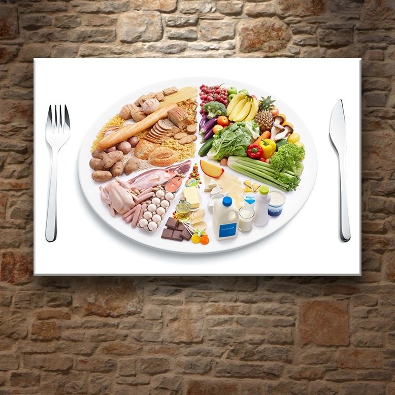 KARIŞIK TABAK 7 değişen ölçü ORİJİNAL KANVAS TABLO