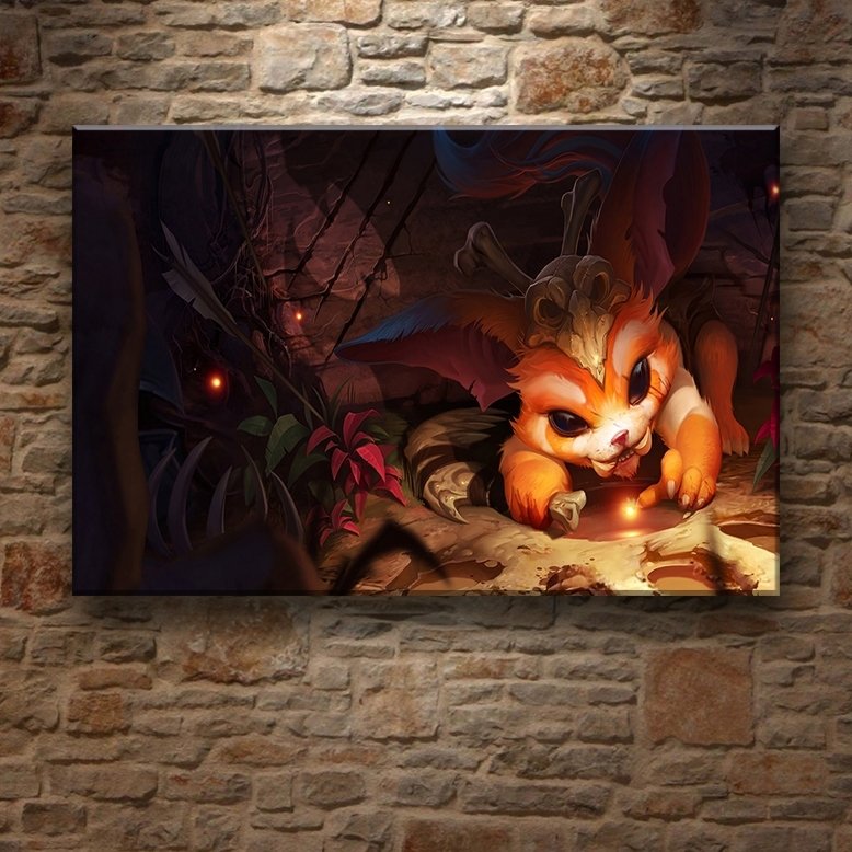 LOL - GNAR 7 değişen ölçü ORİJİNAL KANVAS TABLO