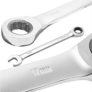 Cırcırlı Kombine Anahtar Set Profesyonel 7li Set Açık Ağız-Kapalı Cırcır Ağız Işıl İşlem Dövme Çelik