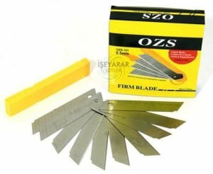 10 ADET PASLANMAZ STANDART MAKET BIÇAĞI YEDEĞİ