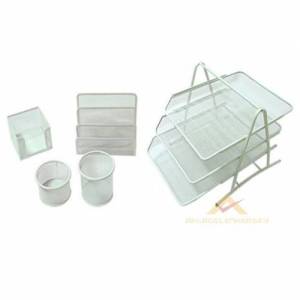 Dayanıklı Gri Renk 5li Metal Masaüstü Ofis Seti