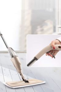 Özel Parfüm Hediyeli Büyük Hazneli Mikrofiber Spreyli Mop Toplam 2 Adet Paspasla Islak Kuru Temizlik