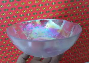 Dış yüzeyden kabarma seçme istanbul manzaralı organik cam 22cm büyük boy salata kasesi retro bowl