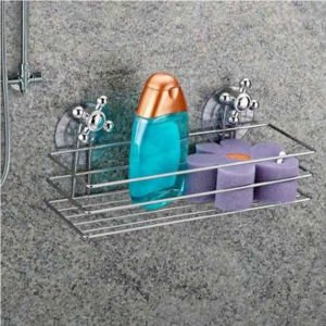 Paslanmaz Çelik Vakumlu Banyo Rafı - Vantuzlu Duş Rafı - Şampuanlık