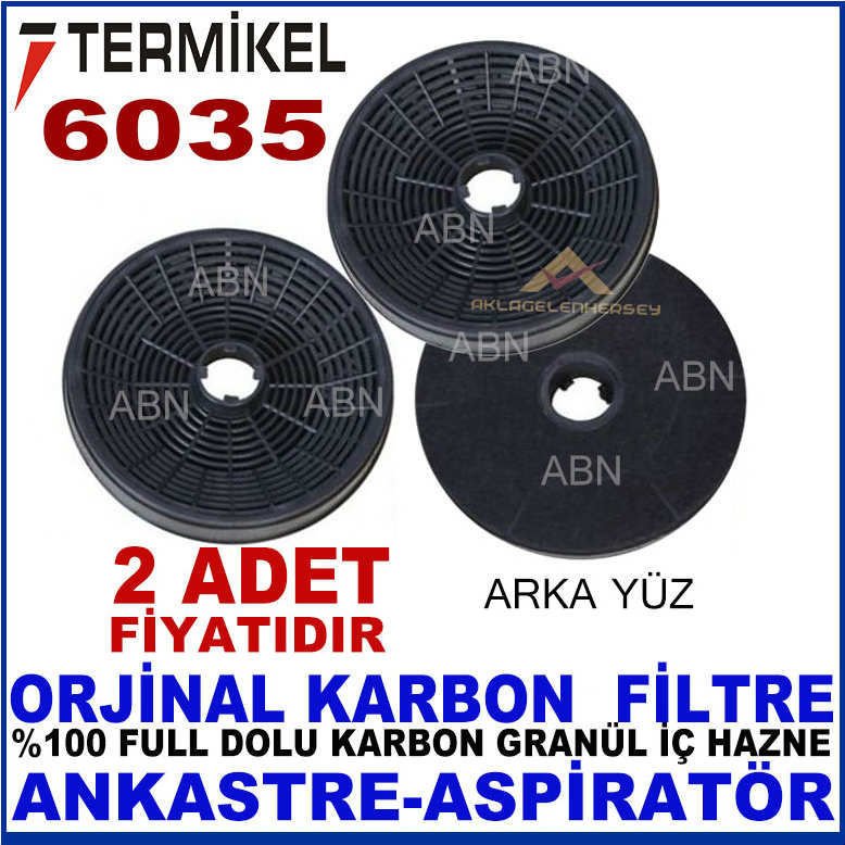 TERMİKEL ANKASTRE DAVLUMBAZ FİLTRESİ TERMİKEL 6035 MODEL DAVLUMBAZ İÇİN GRANÜL KARBONLU FİLTRE -2