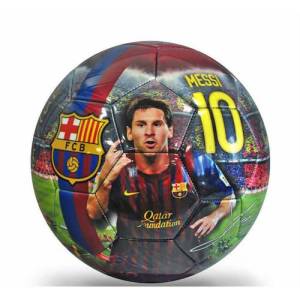 LİSANSLI FUTBOL TOPU FBC BARCELONA FUTBOL KULUBÜ MESSİ 10 FİGÜRLÜ PROFESYONEL 3 ASTARLI FUTBOL TOPU