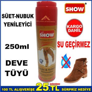 DEVETÜYÜ SÜYET BOYASI SU GEÇİRMEZ 250ml SÜET,NUBUK AYAKKABI-ÇANTA-MONT DEVETÜYÜ SPREY SÜET BOYA -2
