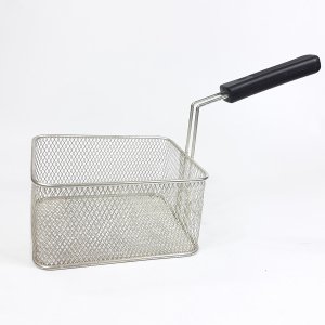 Arka askılı Büfe restaurant tipi fritöz sepeti üreticisi 22x20x13 l kızartma makinesi sepeti