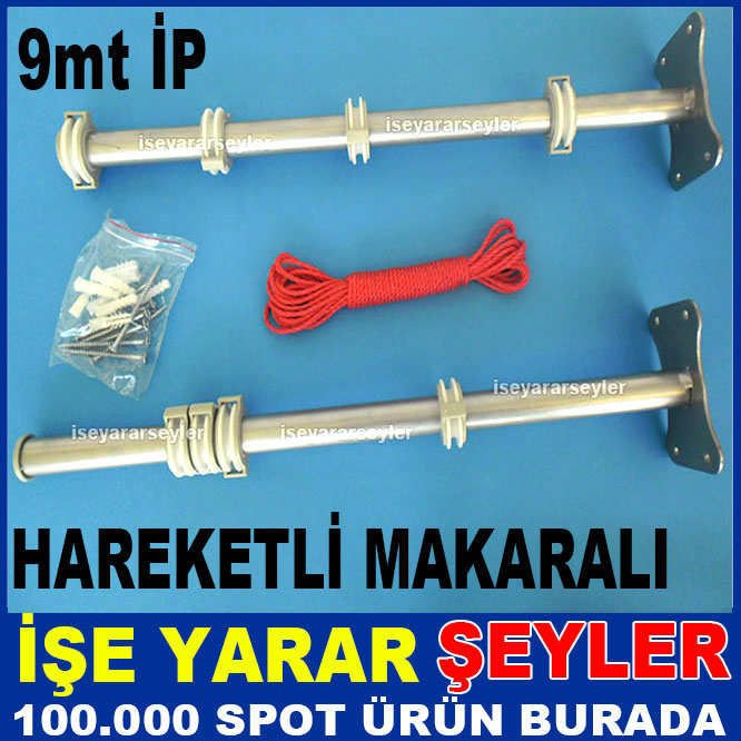 HAREKETLİ MAKARALI DUVARA MONTE ÇAMAŞIR ASKISI