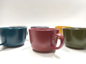 Kaliteli 1. Sınıf Seramik Yeşil Renkli Jumbo Boy Kupa 11 cm Çap 8 cm Yükseklik