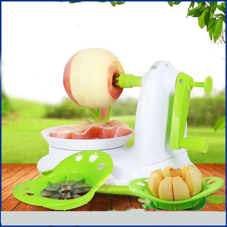 Manuel Pratik Meyve Soyucu Yaratıcı Dilimleyici Elma Soyma Doğrama Aparatlı Meyve,Sebze Soyma Aracı