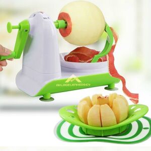 Manuel Pratik Meyve Soyucu Yaratıcı Dilimleyici Elma Soyma Doğrama Aparatlı Meyve,Sebze Soyma Aracı
