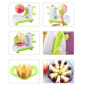 Manuel Pratik Meyve Soyucu Yaratıcı Dilimleyici Elma Soyma Doğrama Aparatlı Meyve,Sebze Soyma Aracı