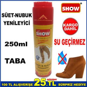 TABA SÜYET BOYASI SU GEÇİRMEZ 250ml SÜET,NUBUK AYAKKABI-ÇANTA-MONT BOYASI TABA SPREY SÜET BOYA -2