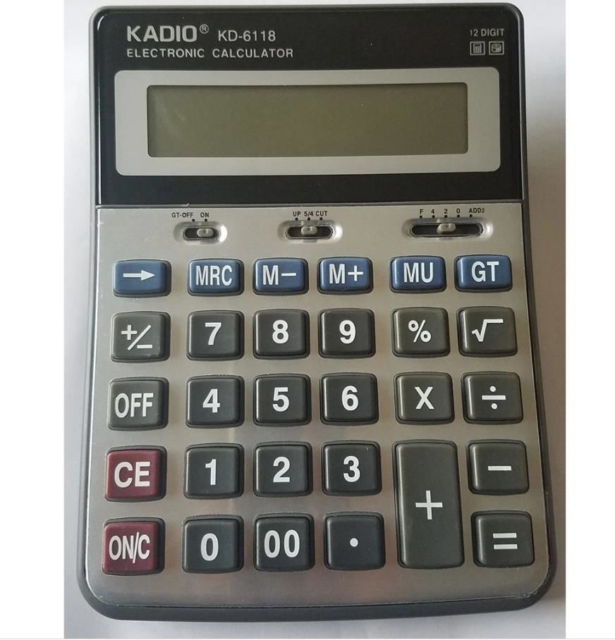 Kadio KD-6118 Büyük Boy 12 Hane Hesap Makinesi