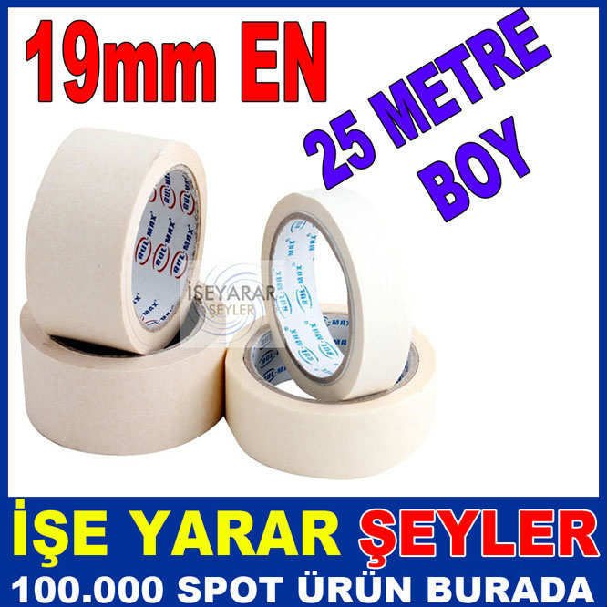 19mm 25 METRE MASKELEME BANDI KAĞIT BANT