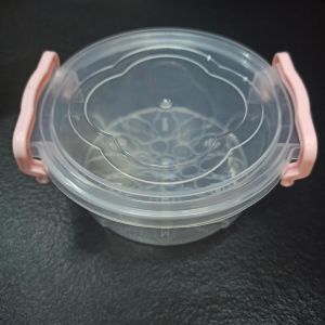 300 ml Plastik Renkli Kilit Kapaklı 4 Parçadan Oluşan Mini Saklama Kabı