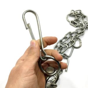 5mm Kalınlıkta Kıskaçlı 1,5m Büyük Kangal Köpek Gezdirme Zinciri Büyük Baş Hayvan Dana Zinciri