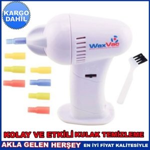 KARGO DAHİL WAXVAC VAKUMLU 8 BAŞLIKLI KULAK TEMİZLEME CİHAZI