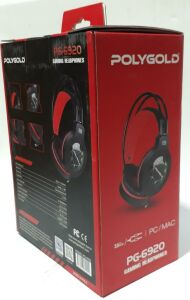 Polygold 3.5mm Çift Jack Giriş  Mikrofonlu Oyuncu Kulaklığı 2m Kablo Uzunluğu Kablodan Ses Kontrollü