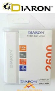 2600 MAH İNCE TASARIM POWERBANK SARJ CİHAZI