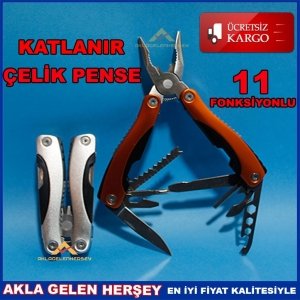 KARGO DAHİL 11 FONKSİYON KATLANIR ÇELİK PENSE ÇAKI VE TAKIM SETİ