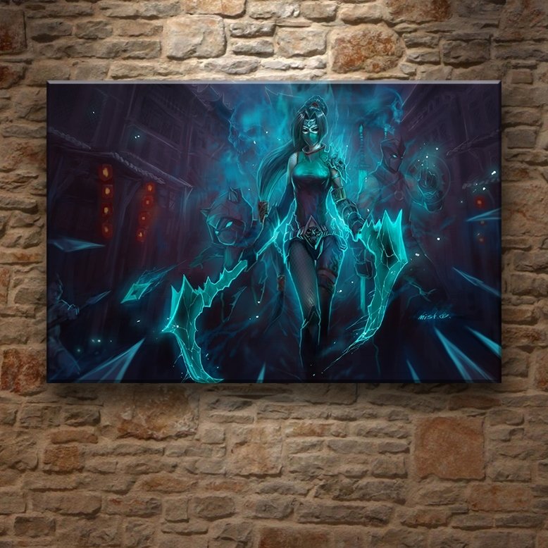 LOL - AKALI 7 değişen ölçü ORİJİNAL KANVAS TABLO