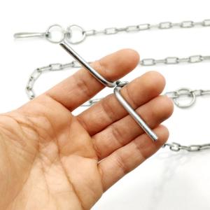 3mm Kalınlıkta Kıskaçlı 2m Uzunlukta Köpek Gezdirme Zinciri Tasması Uzun Evcil Hayvan Zinciri