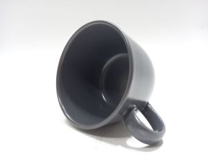 Kaliteli 1. Sınıf Seramik Koyu Gri Renkli Jumbo Boy Kupa 11 cm Çap 8 cm Yükseklik