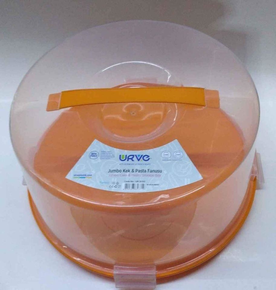 URVE Jumbo Kek Pasta Fanusu Plastik, BPA İçermez