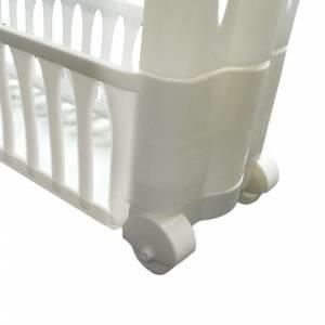 Organizer 4 Katlı Tekerlekli Plastik Çok Amaçlı Düzenleyici Raf Slim Model Mutfak ile Banyo Rafı