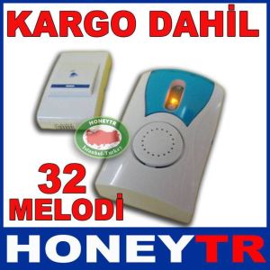 UZAKTAN KUMANDALI KAPI ZİLİ 100METRE KARGO DAHİL