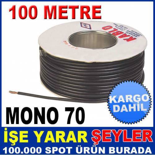 100mt. KABLO 0015 SİYAH MONO MİKROFON KABLOSU KD