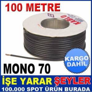 100mt. KABLO 0015 SİYAH MONO MİKROFON KABLOSU KD