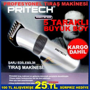 5 TARAKLI BÜYÜK BOY AYARLANABİLİR BIÇAKLI ŞARJLI SAÇ SAKAL TIRAŞ MAKİNESİ BALYOZ TRAŞ MAKİNESİ