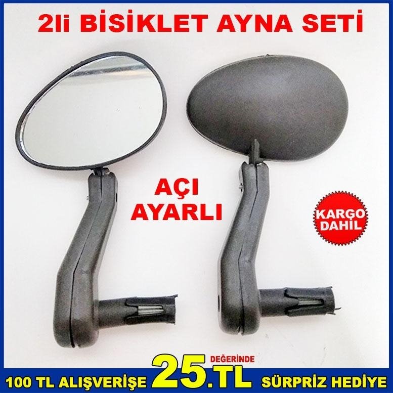 DİREKSİYON KENARINA MONTE BİSİKLET 2li AYNA SETİ