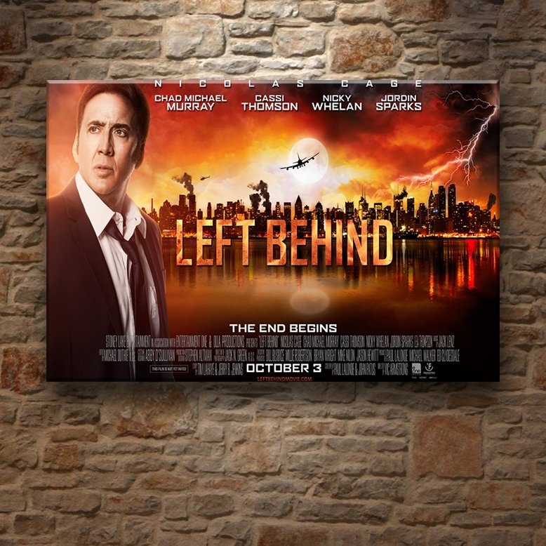 LEFT BEHIND 7 değişen ölçü ORİJİNAL KANVAS TABLO