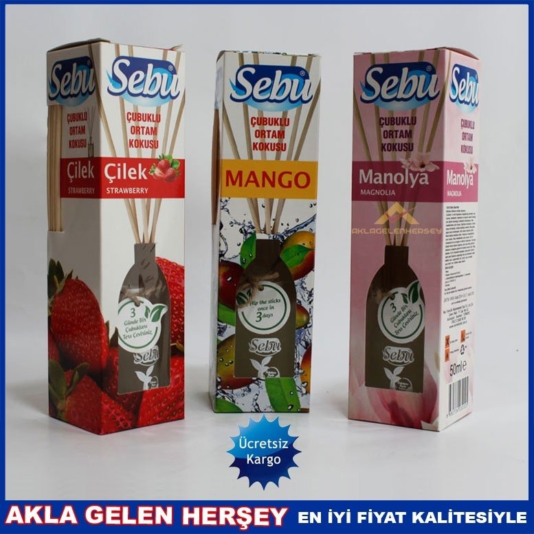 SEBU ÇUBUKLU ÇEŞİTLİ ORTAM KOKULARI 50ml KD