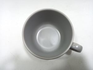 Kaliteli 1. Sınıf Seramik Gri Renkli Jumbo Boy Kupa 11 cm Çap 8 cm Yükseklik