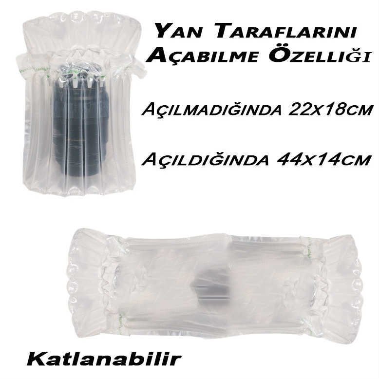 Şişme hava yastıklı sevk ambalajı 22x18cm açılabilir,katlanabilir güvenli hava korumalı poşet