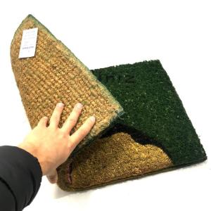 23mm Kalınlık İnek Desenli Sık Dokunmuş Koko Kıl Paspası 35x60cm Kapı Önü Paspası