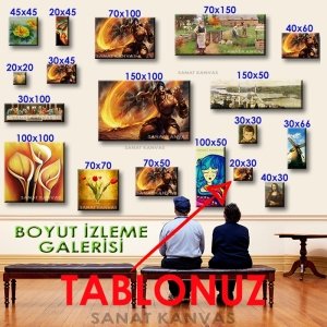 LEAGUE OF DRAVEN 7 değişen ölçü ORİJİNAL KANVAS TABLO