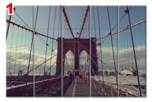 BROOKLYN KOPRUSU 7 STİL 5 PARÇALI KANVAS TABLO