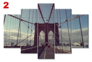 BROOKLYN KOPRUSU 7 STİL 5 PARÇALI KANVAS TABLO