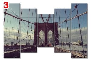 BROOKLYN KOPRUSU 7 STİL 5 PARÇALI KANVAS TABLO