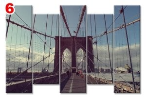 BROOKLYN KOPRUSU 7 STİL 5 PARÇALI KANVAS TABLO