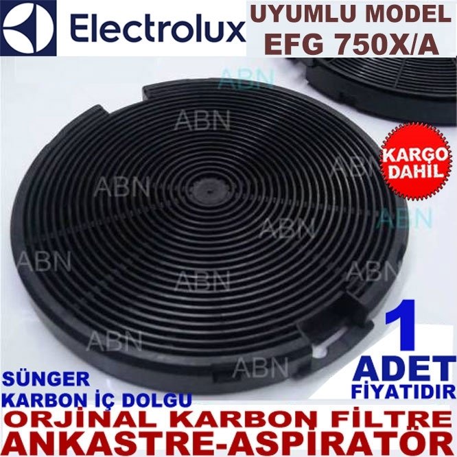 ELECTROLUX EFG 750X-A ANKASTRE DAVLUMBAZ SÜNGER KARBON FİLTRESİ