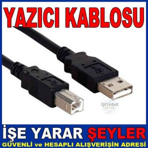 SİYAH YAZICI KABLOSU USB 3 METRE UZUNLUK